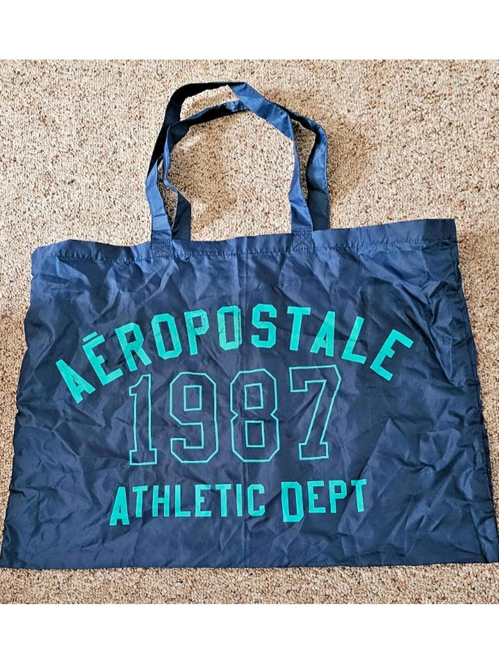 Aeropostale Blue Nylon Bag With Cyon  Aeropostale 1987 Athletic Dept -25 x 19